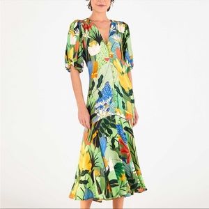 Farm Rio Dress NWOT Toucan Midi
